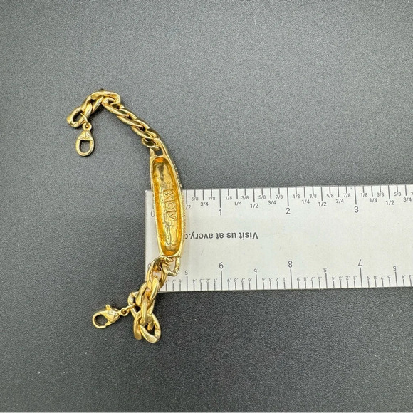 LCI Liz Claiborne Goldtone ID Bracelet - Picture 11 of 12